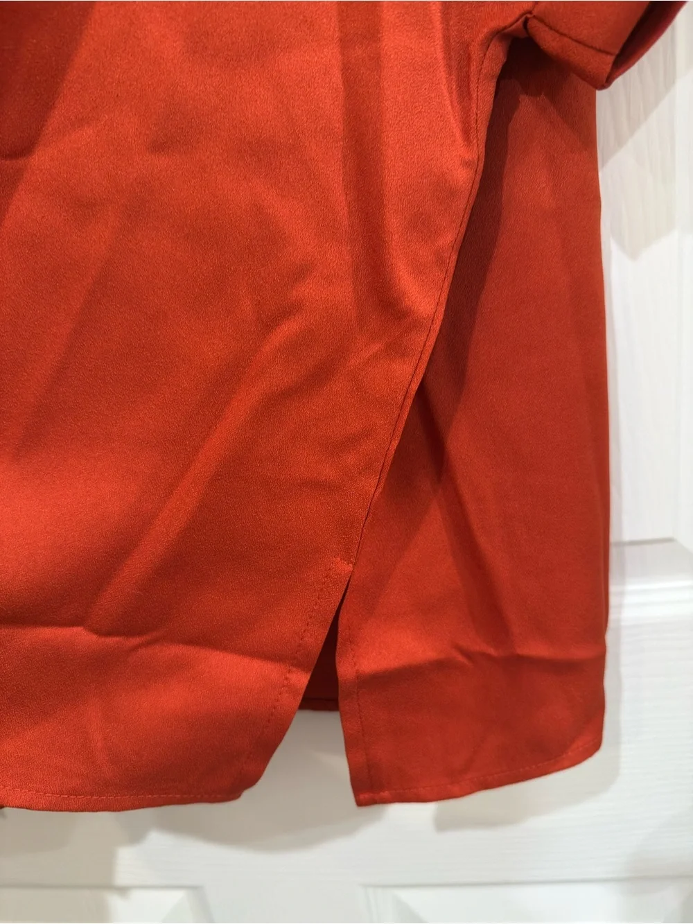 Burnt Orange Short Sleeve Blouse